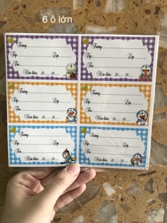 Giấy nhãn học sinh nhiều size