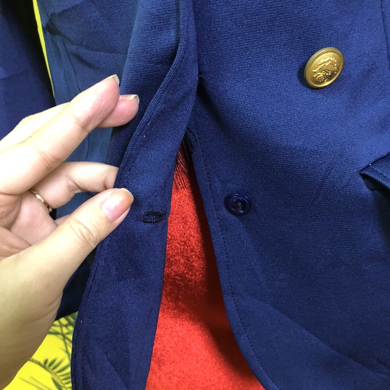 Áo khoác vét blazer xanh dương hàng si hàng 2hand