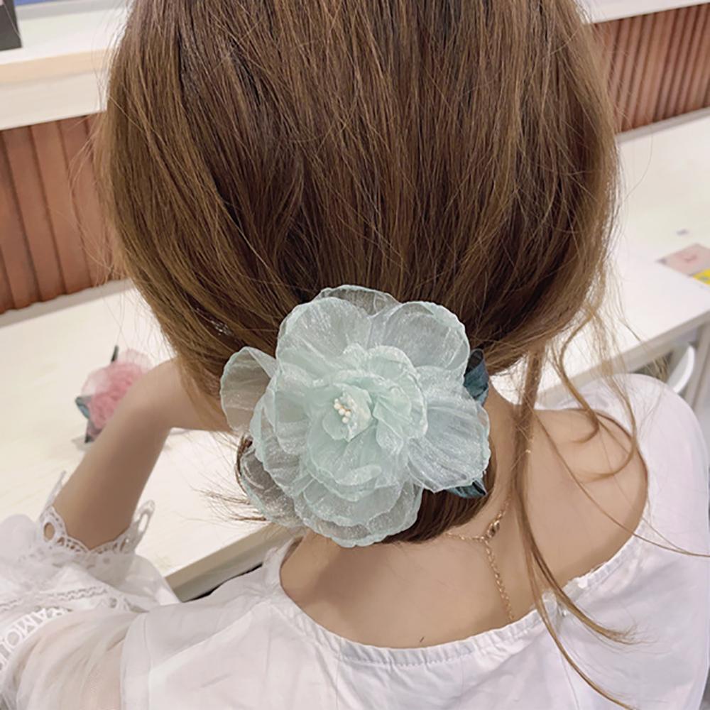 Dụng Cụ Búi Tóc Đính Quả Cầu Lông Xinh Xắn Cho Nữ