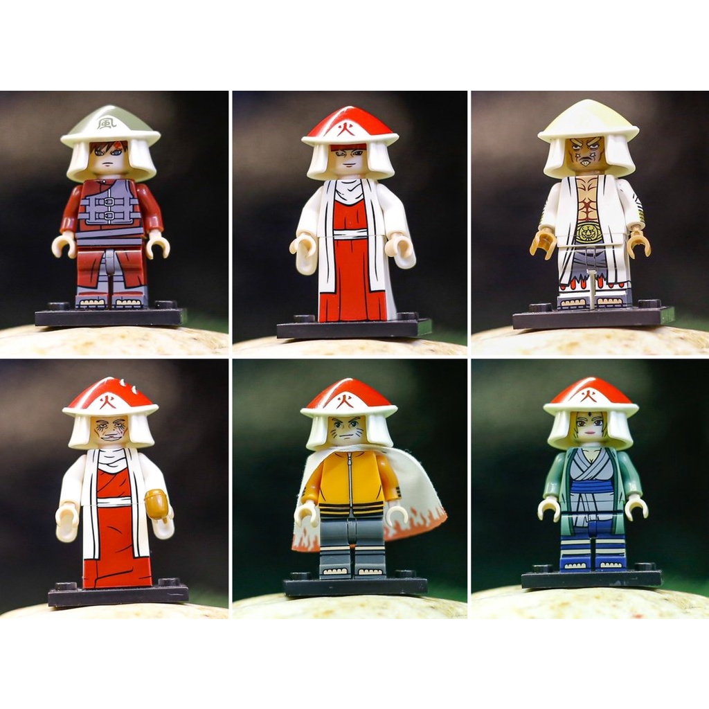 Mô hình Lego Naruto set Hokage và ngũ đại kage minicos minifigure