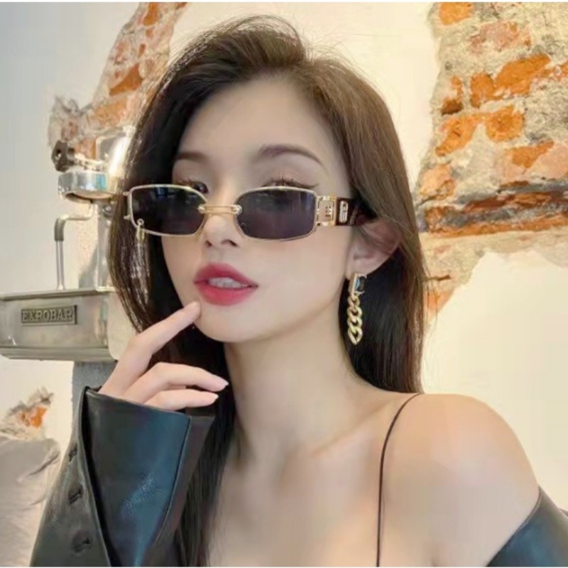 (AIMURUSI) COD Kính Mát Gọng Kim Loại Thời Trang Vintage