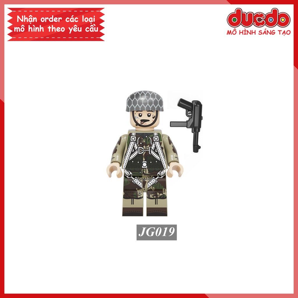 Minifigures chiến binh Army trong chiến tranh thế giới - Đồ chơi Lắp ghép Xếp hình Mô hình Mini WW2 JG 018 - 021