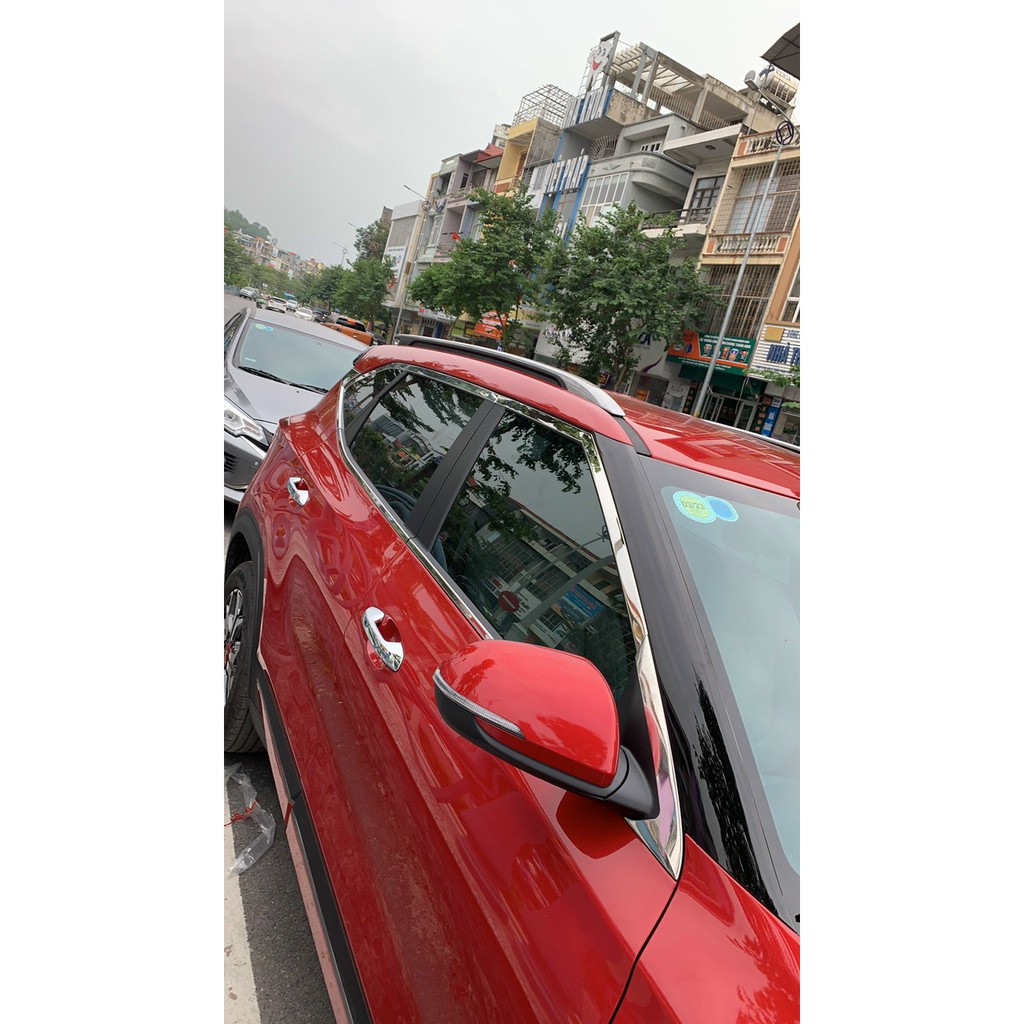 Nẹp Chân Kính Inox Xe Kia Seltos 2020 2021 2022 -Bộ 6 chi tiết