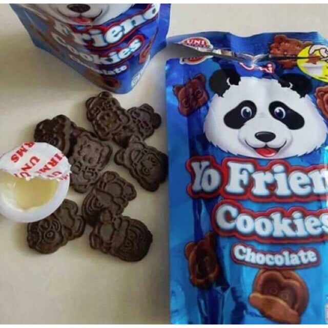 Bánh quy gấu Yo Friend Thái Lan 25g: Socola/ Bơ Sữa