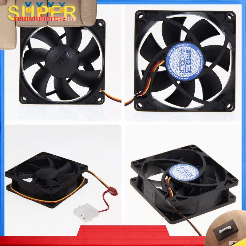 [rememberme]Mute 80mm Computer PC Case 3/4 Pin Cooling Fan with Screw Pad for PC CUP K1B