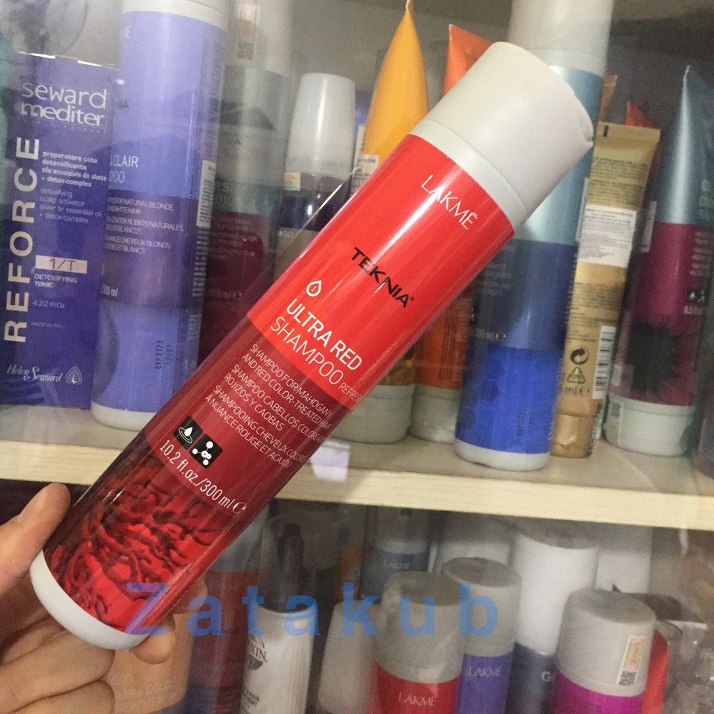 Dầu gội cho tóc nhuộm đỏ Lakme Teknia Ultra Red Shampoo Refresh 300ml