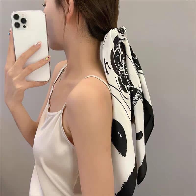 Khăn Lụa Vuông đa năng dùng để làm Quàng Cổ Nữ Đẹp - Buộc Tóc - Quấn Túi Xách- Làm Áo Yếm- Chùm đầu Cao Cấp