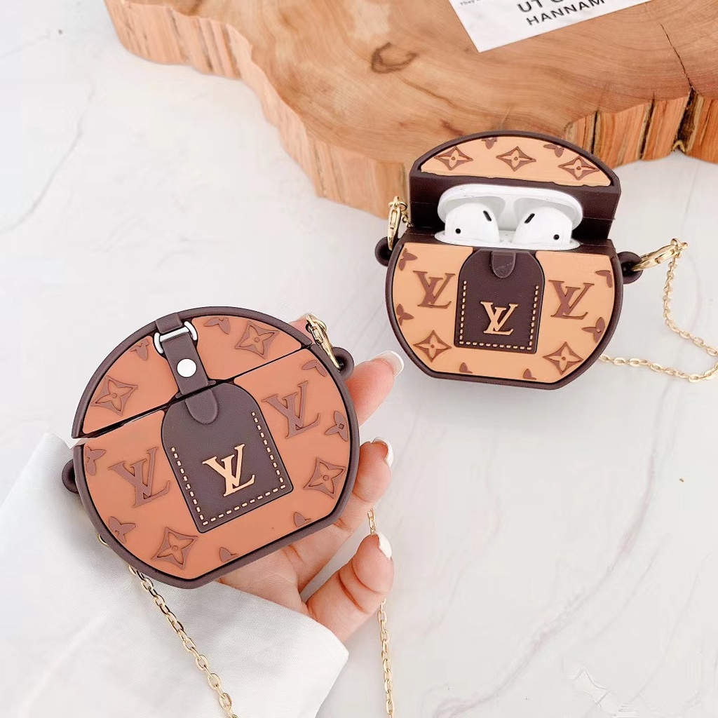 Vỏ TPU mềm bảo vệ hộp sạc tai nghe Bluetooth hình bánh trung thu tròn thích hợp cho Airpods 1/2 Pro