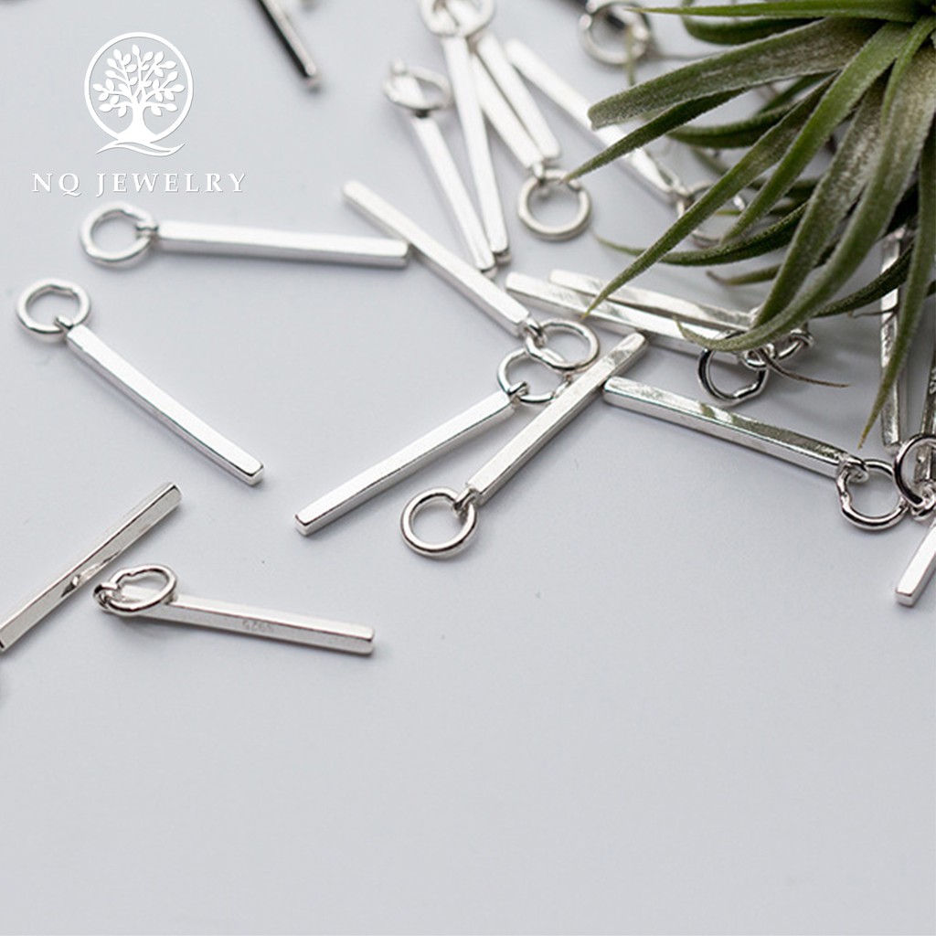 Charm bạc thanh dài treo - NQ Jewelry