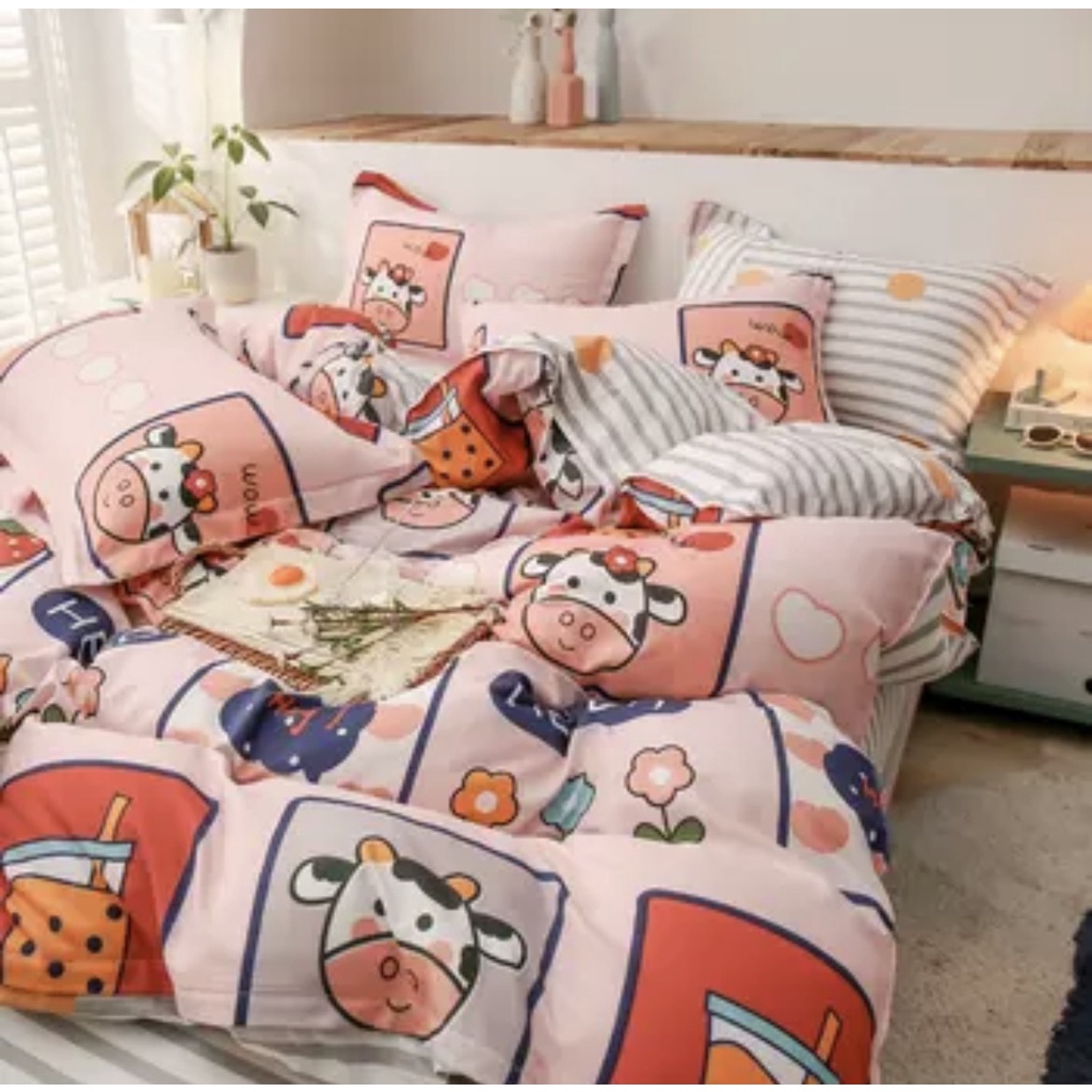 Bộ chăn ga gối cotton poly thoáng mát Emmibedding Store