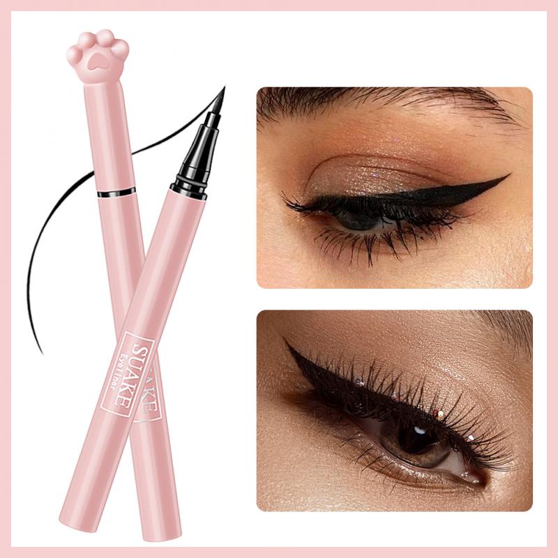 Bút Kẻ Mắt Dạng Lỏng Hai Đầu Màu Đen Nhanh Khô Chống Thấm Nước Trang Điểm Cho Nữ