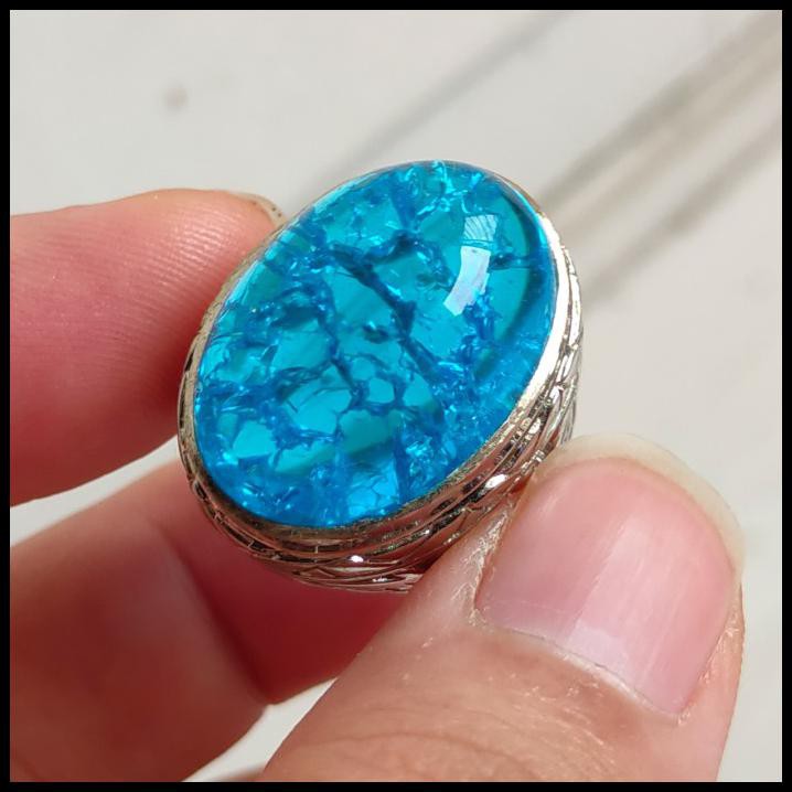 Nhẫn Đeo Tay Mặt Đá Aquamarine Độc Đáo (7)