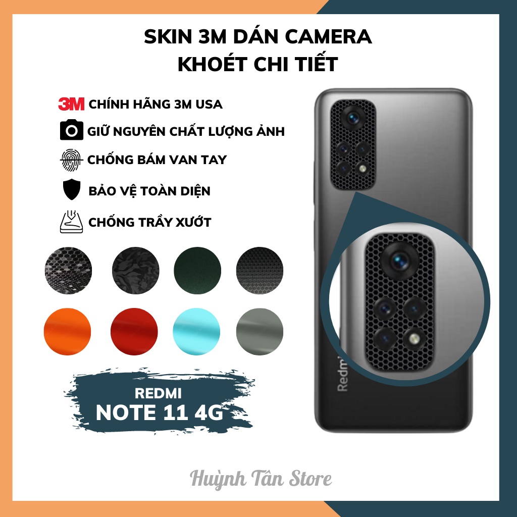 Combo 2 Dán camera sau Xiaomi Redmi Note 11 4G chính hãng TGDĐ chất liệu 3M bảo vệ bề mặt kính cường lực,Khóet chi tiết