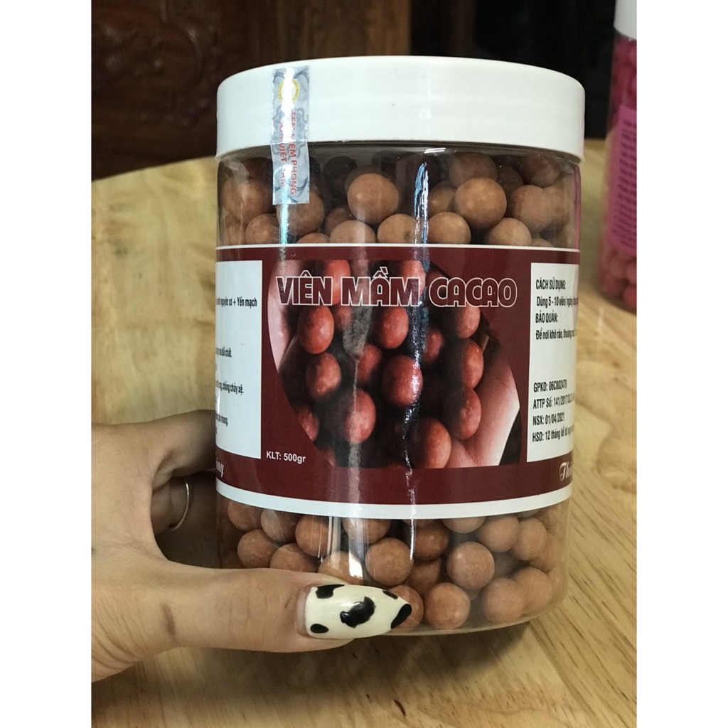Viên Kẹo Mầm Đậu Nành Vị Ca Cao 500g