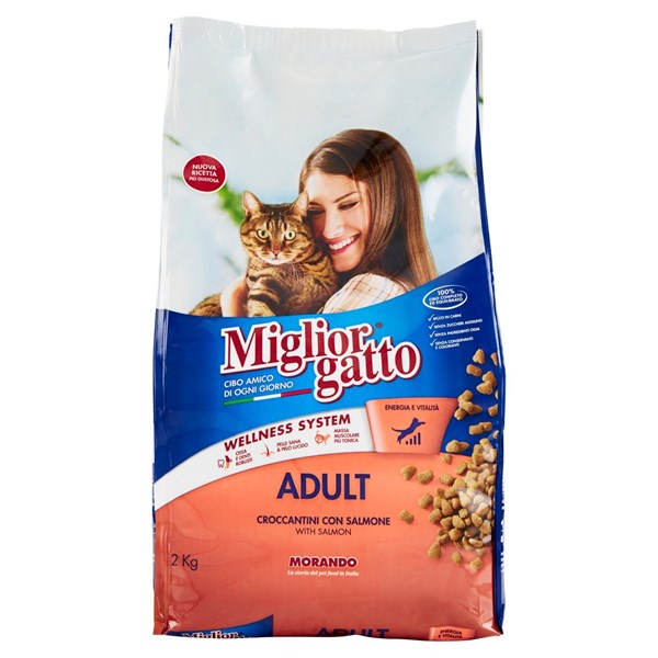 Thức ăn mèo Miglior gatto Adult Salmon Morando 2kg