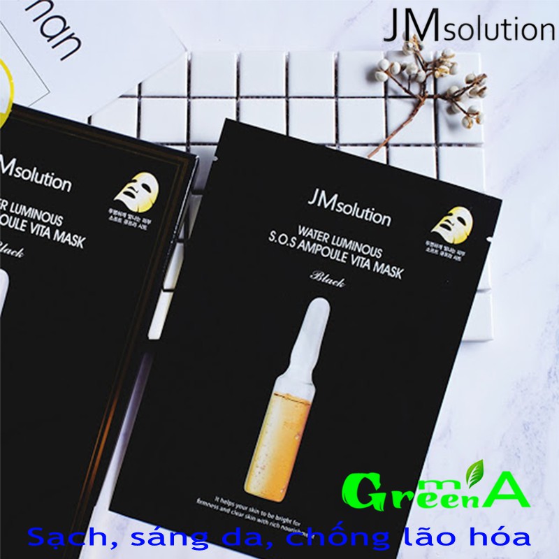 Mặt Nạ JMSOLUTION Vita [MIẾNG LẺ] Cấp Nước Nhanh Chóng Cho Da JM Solution Water Luminous S.O.S Ampoule Vita Mask 30ml