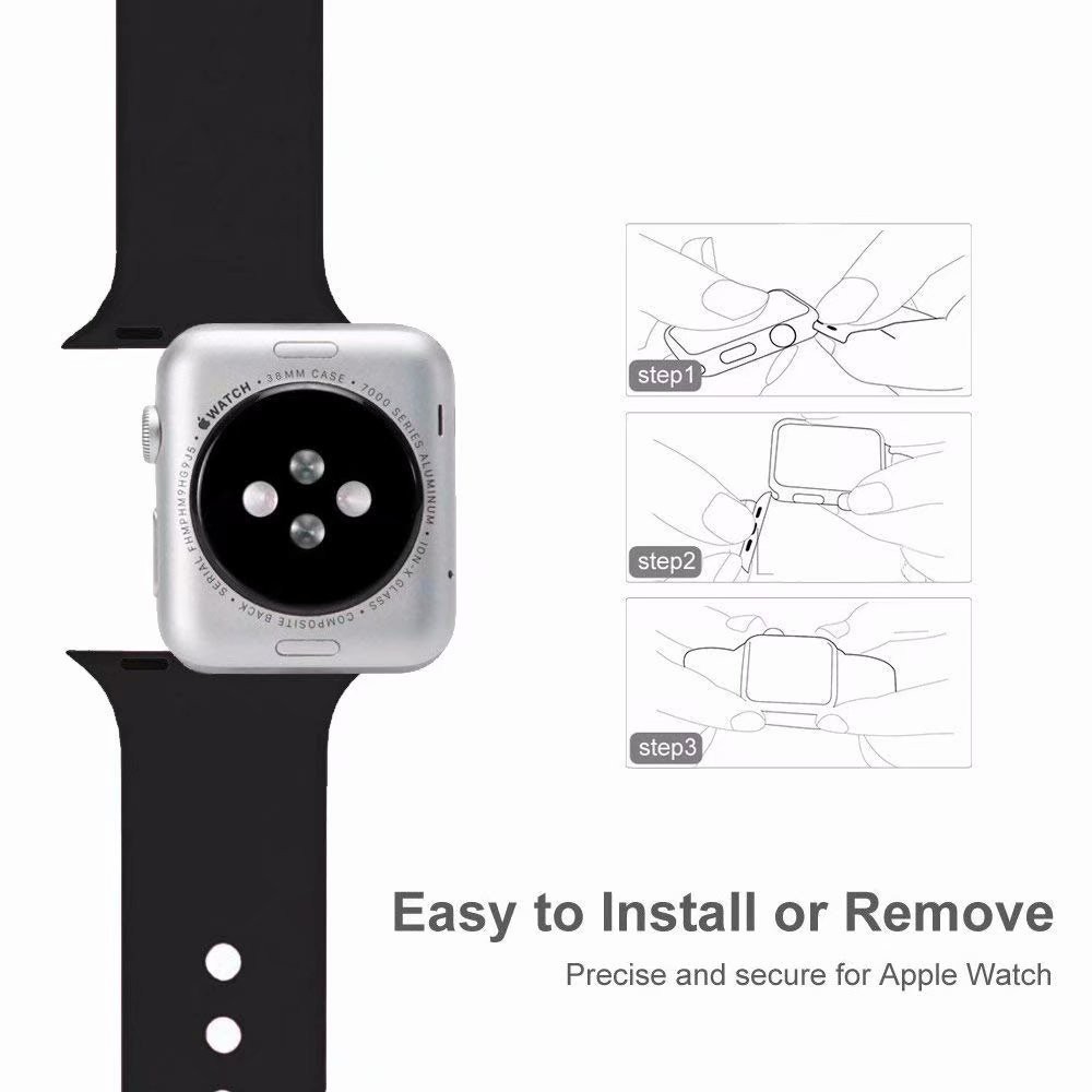 Dây đeo đồng hồ thông minh bằng silicon mềm thích hợp cho Apple Watch series 8 7 6 5 4 3 Ultra 38mm 42mm 44mm 45mm 49mm