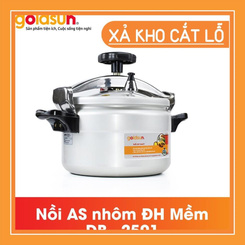 [FREESHIP - XẢ HÀNG] Nồi Áp Suất Cơ 5L GOLDSUN - Chất Liệu Nhôm Điện Hóa- Tỏa Đều Nhiệt- Bền Bỉ - DB2501