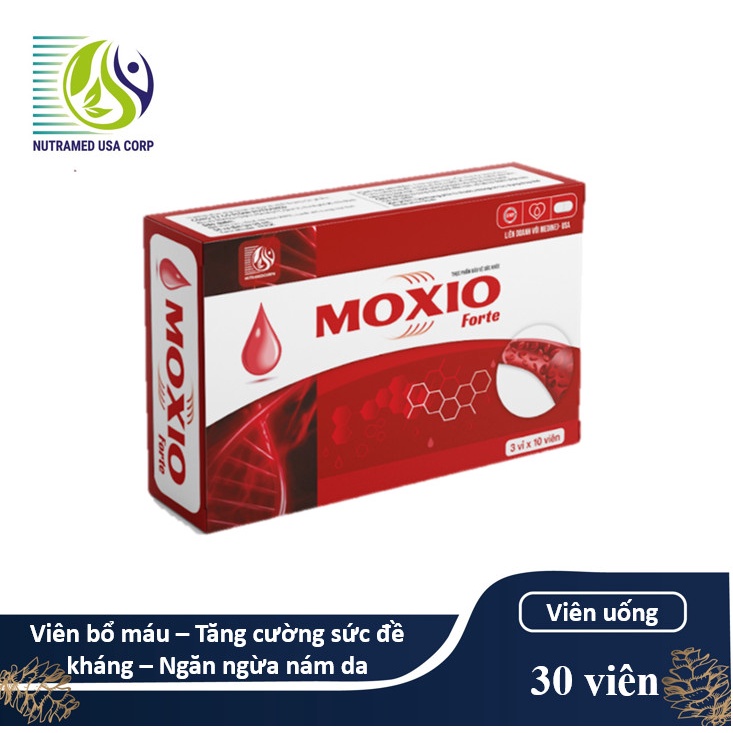 MOXIO forte - Viên bổ máu, tăng cướng sức đề kháng, ngăn ngừa nám da