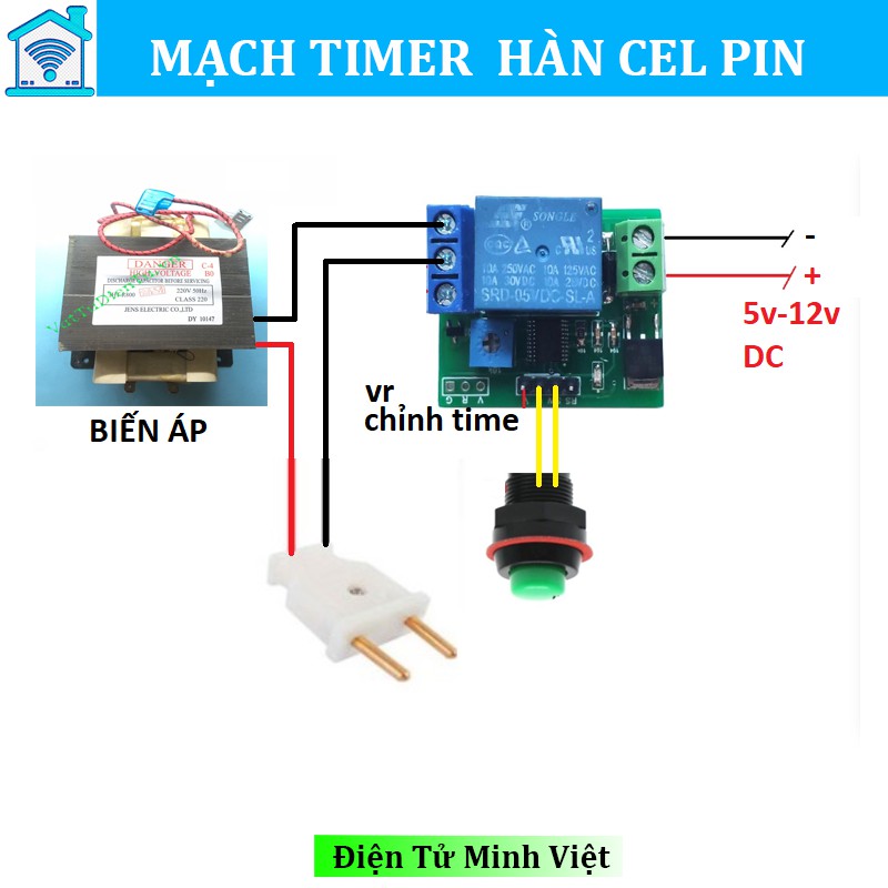 Mạch Timer Máy Hàn Cell Pin 18650 KST