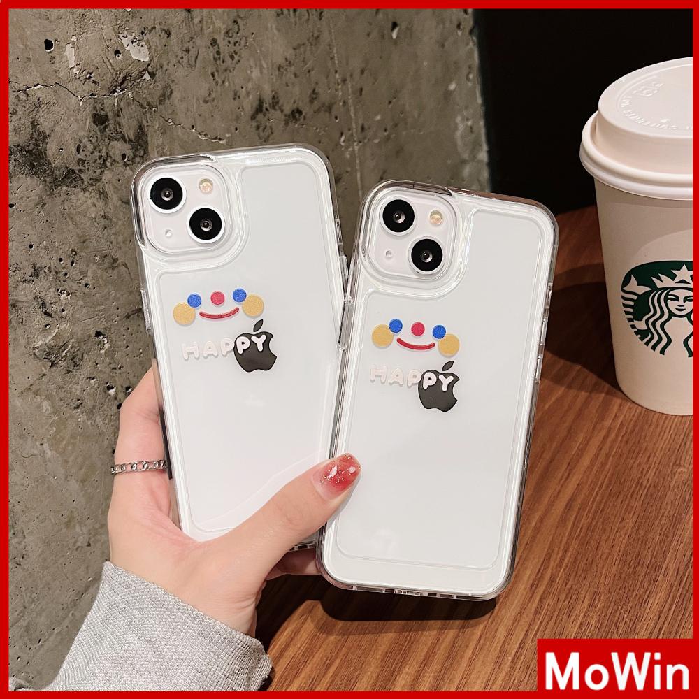Ốp điện thoại TPU trong suốt hình mặt cười thích hợp cho iPhone 13 Pro Max iPhone 12 Pro Max iPhone 11 iPhone 7 Plus