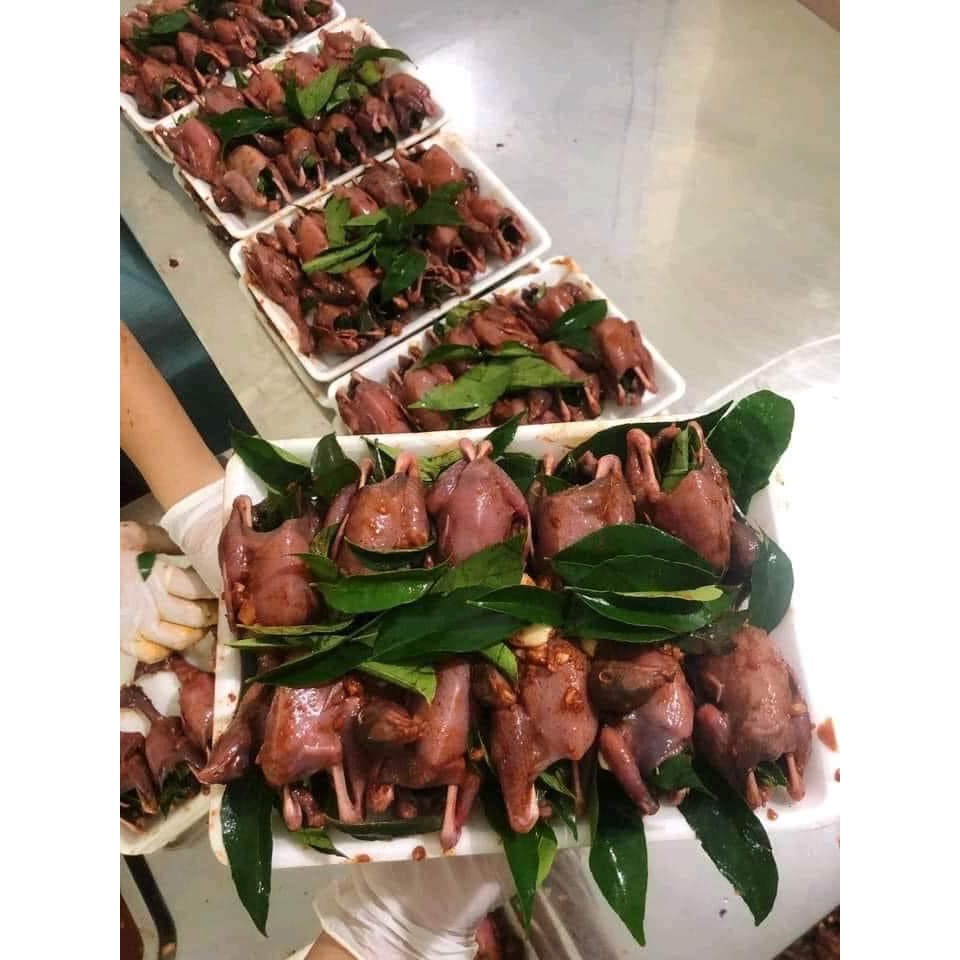 Chim cút ướp lá móc mật khay 10 con