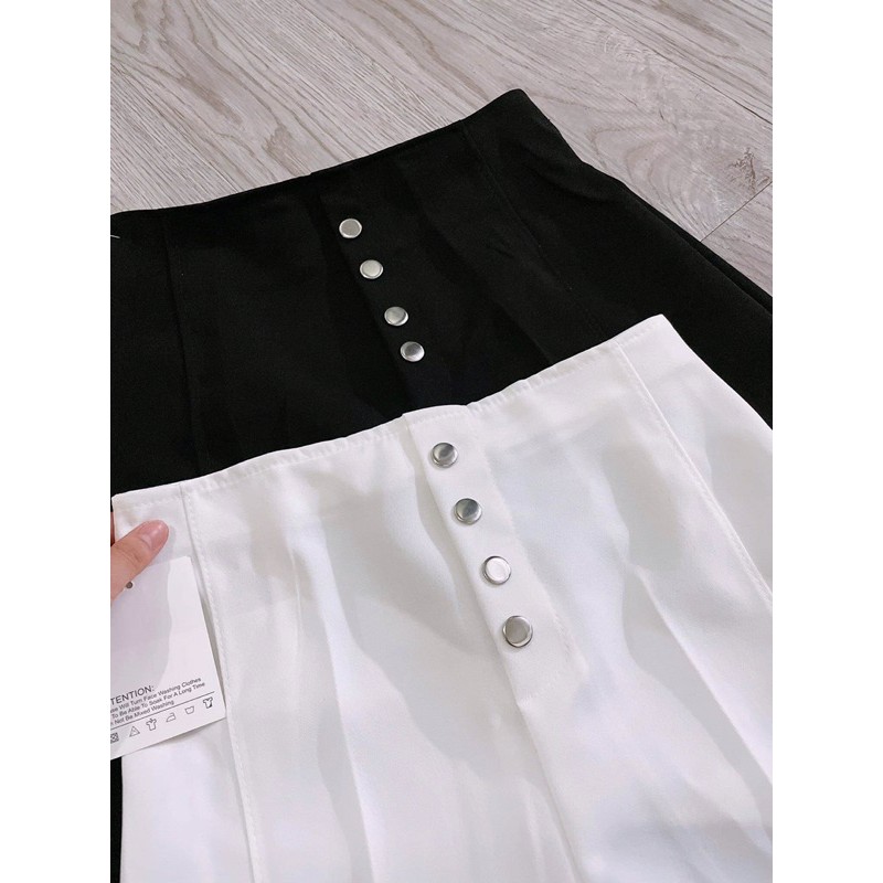 quần sooc cạp cao lưng cao 4 cúc ống suông DH