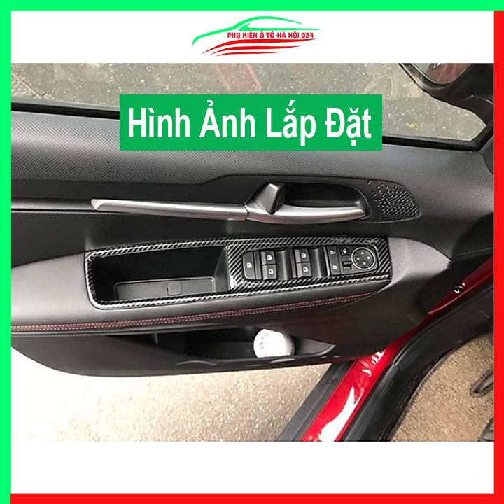 Ốp nội thất xe ô tô Sonet 2021-2023 vân Cacbon 5 chi tiết kim loại