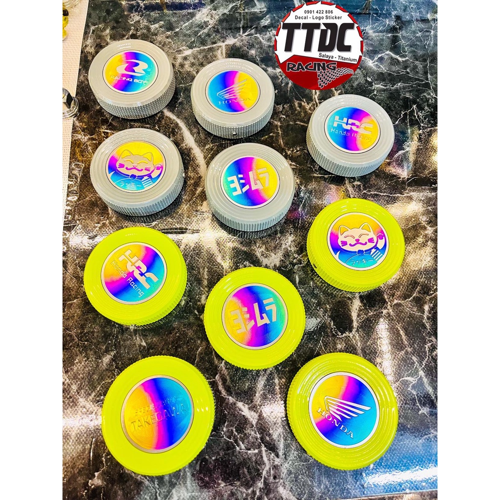 Nắp bình xăng cnc tem logo titan gắn mọi dòng xe ✌