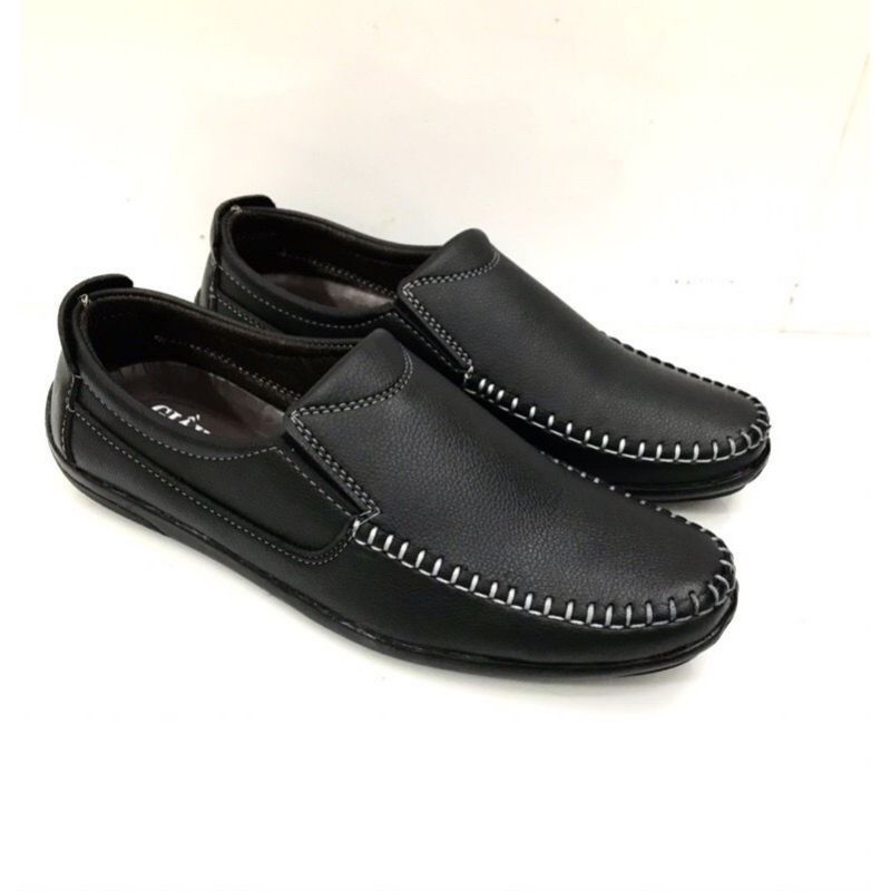 Giày lười nam da mềm, kiểu dáng đẹp, mã GM02,màu đen, đế khâu sẳn rất chắc chắn