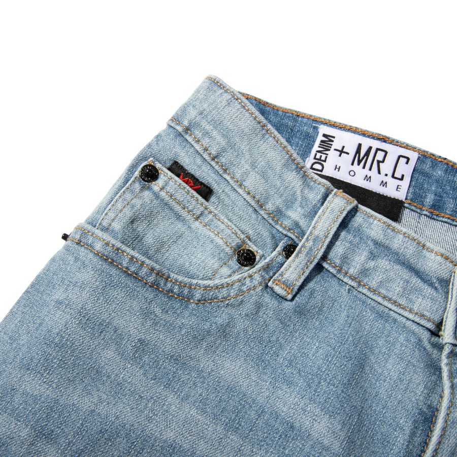 Quần jean dài nam cao cấp xanh denim MRC 0164-SN chất cotton cao cấp, form ôm vừa vặn, tôn dáng, trẻ trung - CUONG STORE | BigBuy360 - bigbuy360.vn