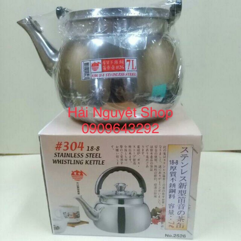 Ấm Đun Nước Inox 304 Cao Cấp ĐÀI LOAN - Có Còi Reo 2 lít, 3 lít, 4 lít, 5 lít, 7 lít