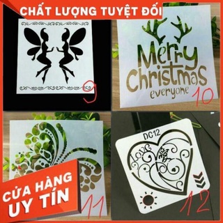 Khuôn vẽ mika dẻo 13*13cm (chọn mẫu)