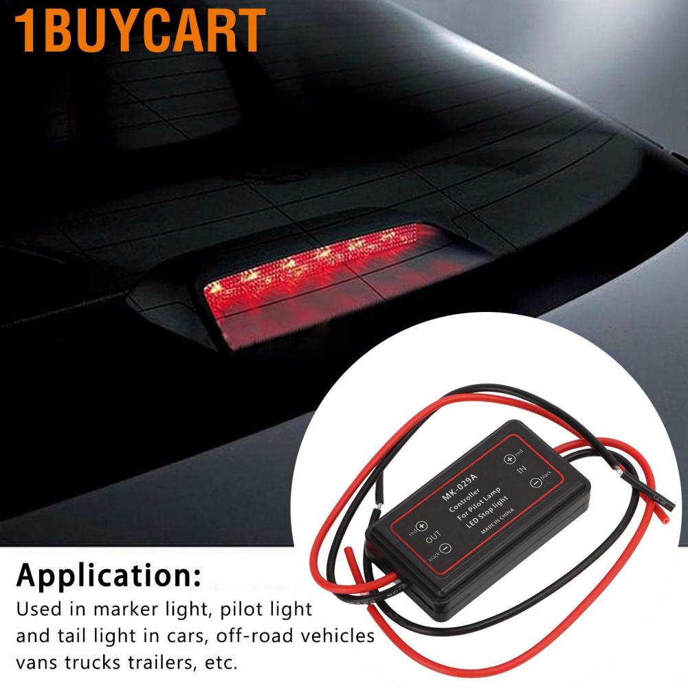 1buycart Car LED Marker Pilot Tail Light Controller IP65 Waterproof Red 18AWG for Cars SUVs Vans Trucks Trailers