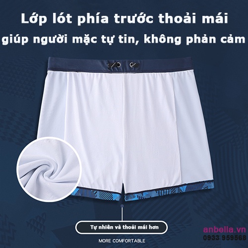 Quần bơi nam cao cấp, dáng quần đùi, có lớp lót, dây rút, big size ( 40-100kg) | BigBuy360 - bigbuy360.vn