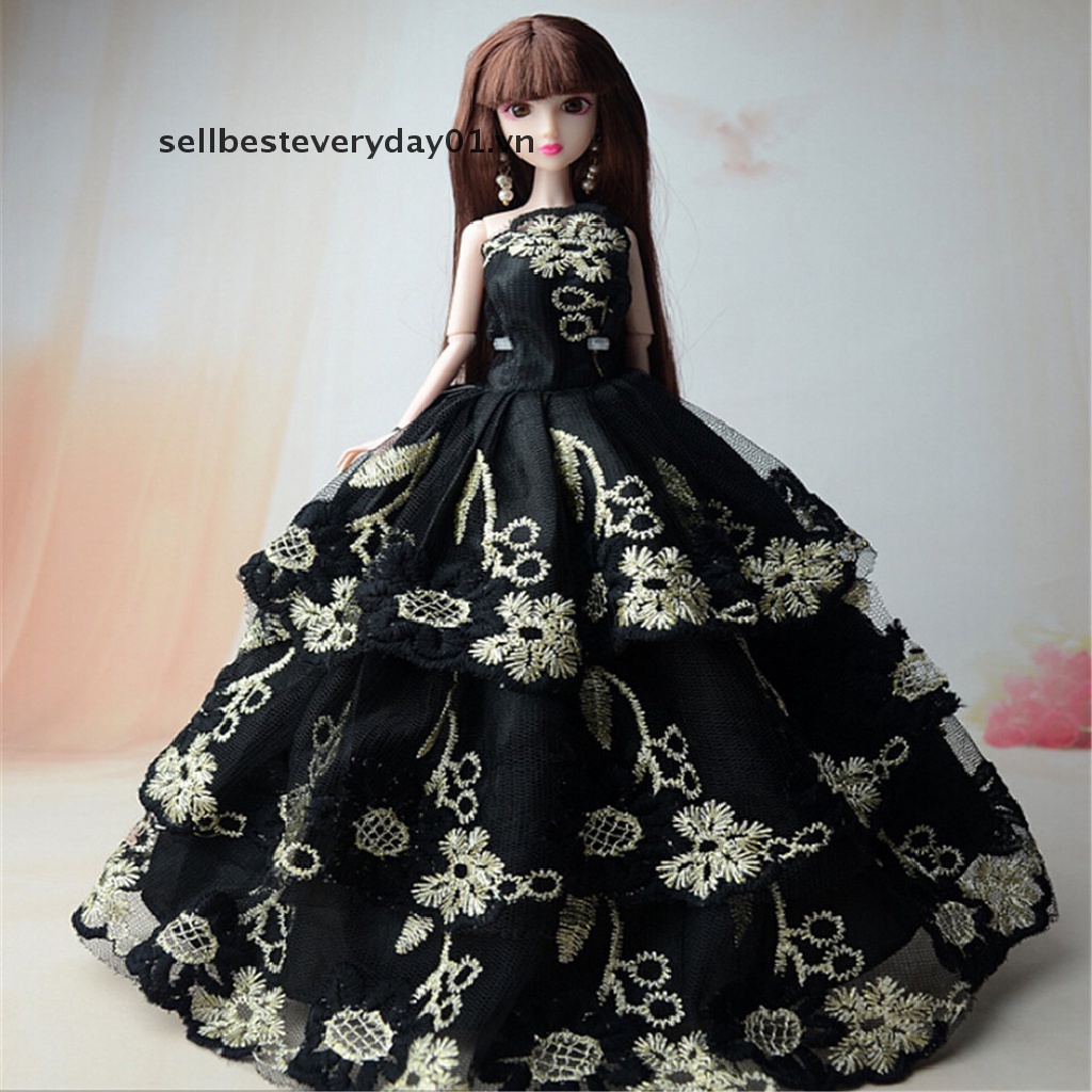 Set 5 đầm công chúa dự tiệc cưới thiết kế thời trang cho búp bê barbie