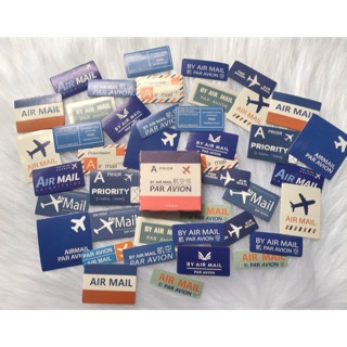 Hộp 40 sticker hình mail - hộp hình tem dán trang trí sổ hình tem thư mail