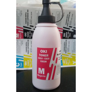 SET MỰC ĐỖ + CHIP LASER REFILL OKI( CHO MÁY OKI C833) 1 MÀU