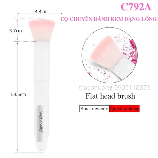 Combo 2 - Bộ 5 cọ trang điểm WET N WILD dùng trang điểm nền,phấn phủ,che khuyết điểm,contour
