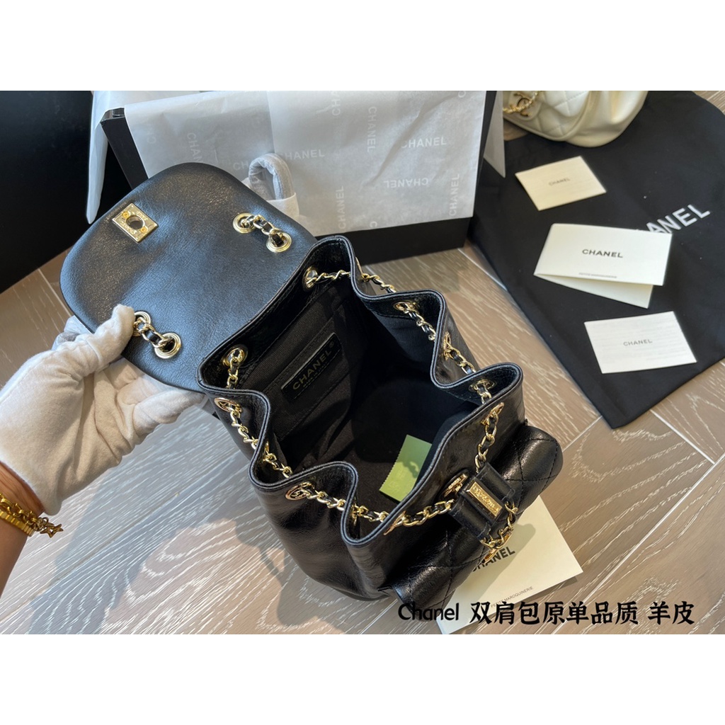 Balo nữ da thật Channel cao cấp,kiểu dáng trẻ trung, hiện đại