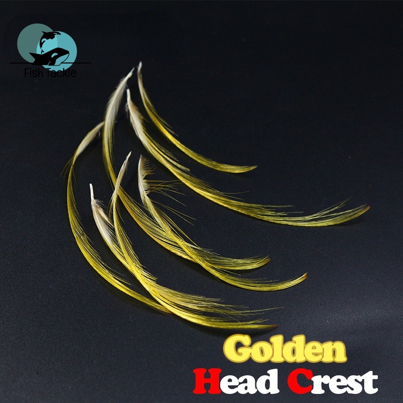 CREST Set 20 Mồi Câu Cá Giả Bằng Lông Vũ Màu Vàng Cỡ Vừa Và Lớn