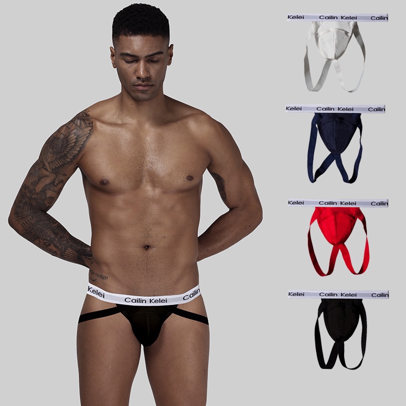 Quần lót nam lọt khe cạp trễ Cailin Kelei Jockstrap phối dây
