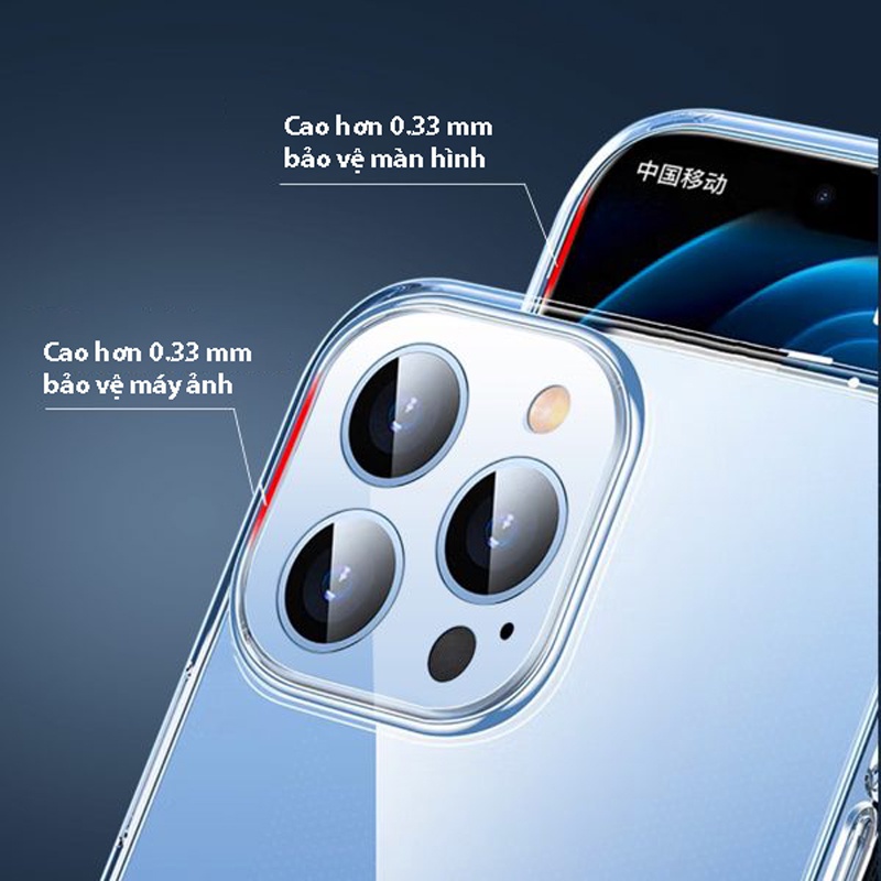 Ốp iPhone 14 Pro Mipow Soft TPU Crystal Clear nguyên liệu Đức (Droptest 1.8M, BH ố vàng 3 tháng) ST14C