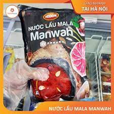 Nước cốt lẩu chế biến sẵn đông lạnh ăn liền Collagen Manwah túi 1kg, nước lẩu hoàn chỉnh ăn liền tiện dụng