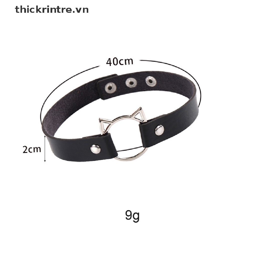 Vòng Cổ Choker Da Đính Đinh Tán Phong Cách Gothic Punk