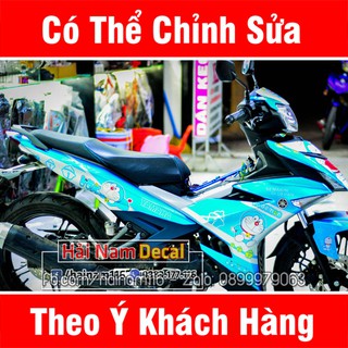 Tem Trùm Exciter 150 Xanh Bạc Đoraemon