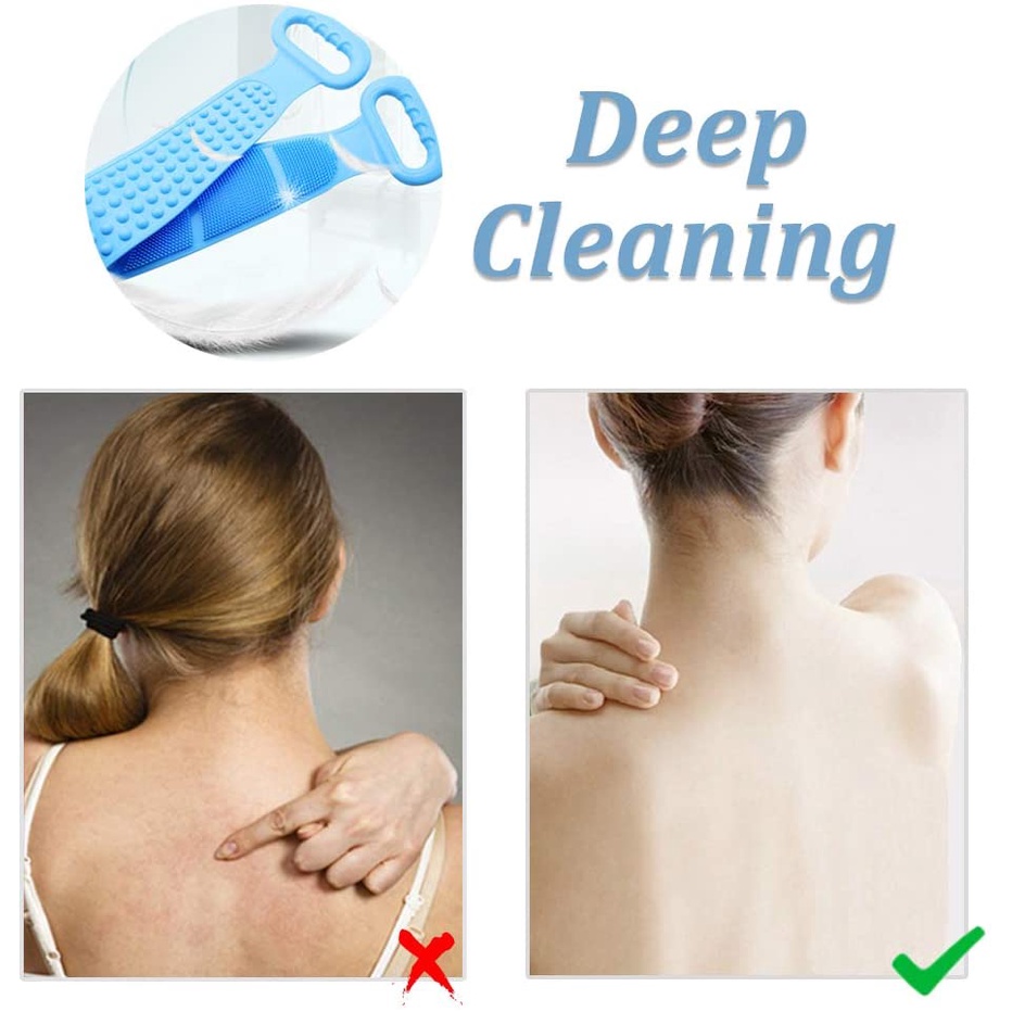 Dây Đai Silicone Chà Lưng Tẩy Tế Bào Chết Dễ Dàng Làm Sạch