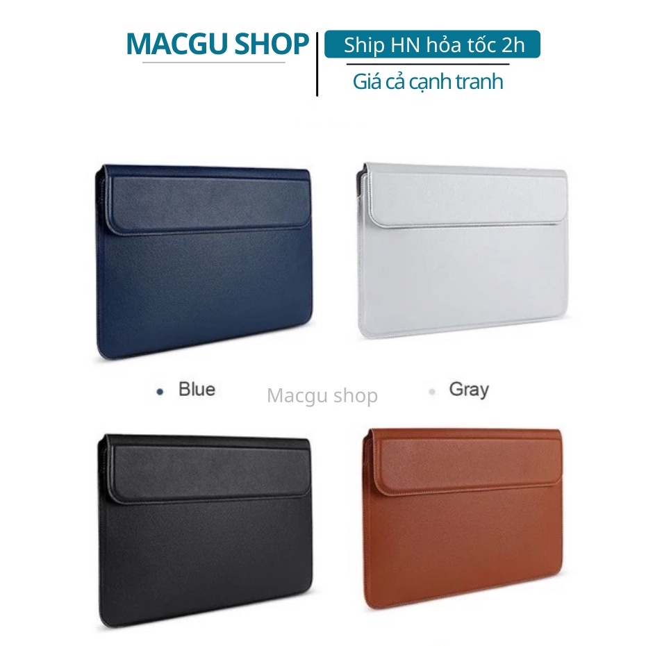 Bao da Macbook, Laptop jquanmel kèm đế kê dựng máy chống sốc pro air m1 m2 13&quot; 14&quot; - B09