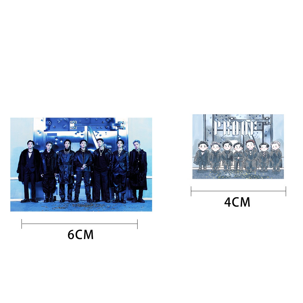 Set 100 Sticker Chống Thấm Nước Hình Thần Tượng BTS