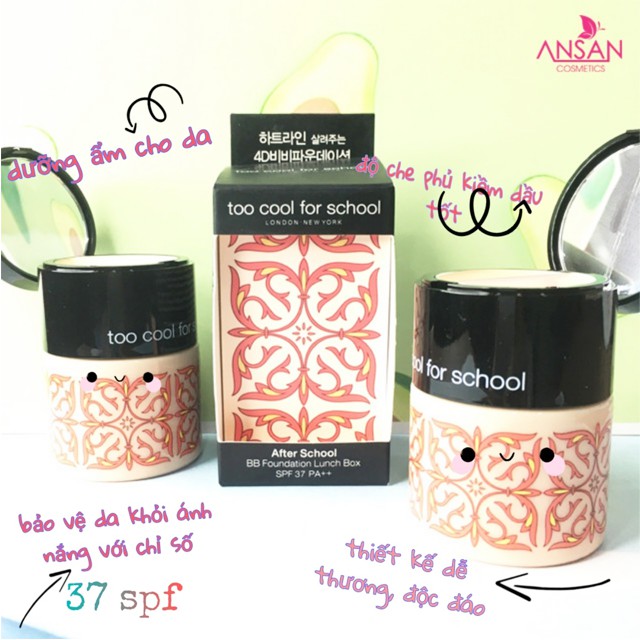 Kem nền Too Cool For School After School BB Foundation Lunch Box SPF37 PA++